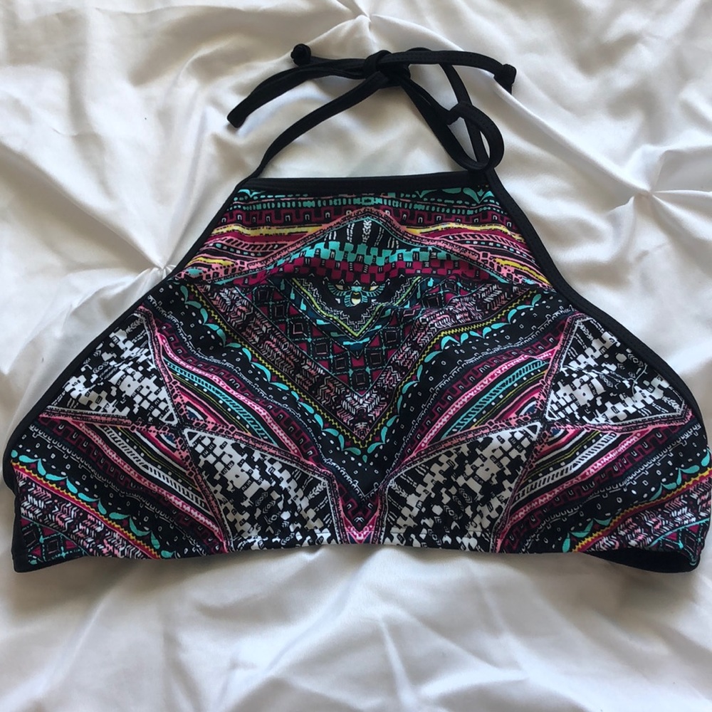 Aztec halter bikini top